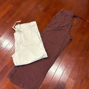 2 pair of linen pants best for a small or medium
